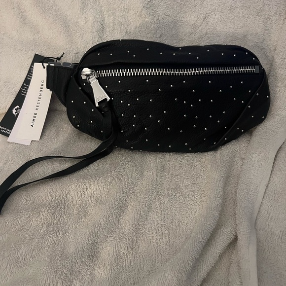 Aimee Kestenberg Black Crossbody Bag with Silver Accents - Picture 1 of 9